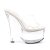 Pleaser Mules BEAU-601 Transparent Argent EU-37/US-7