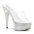 Pleaser Mules BEJEWELED-601DM Transparent Argent Strass EU-37/US-7