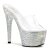 Pleaser Mules BEJEWELED-701DM Transparent Argent Strass EU-35/US-5