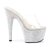 Pleaser Mules BEJEWELED-701DM Transparent Argent Strass EU-35/US-5
