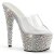 Pleaser Mules BEJEWELED-701MS Transparent Argent Strass EU-37/US-7