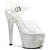 Pleaser Sandales BEJEWELED-708DM Transparent Argent Strass EU-35/US-5