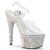 Pleaser Sandales BEJEWELED-708MS Transparent Argent Strass EU-35/US-5