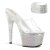 Pleaser Mules BEJEWELED-712RS Transparent Argent Strass EU-35/US-5
