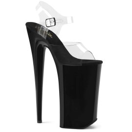 Pleaser Sandales BEYOND-008 Transparent Noir EU-39/US-9