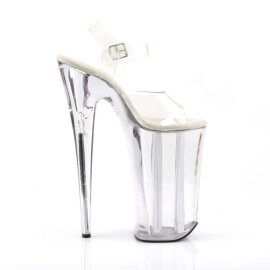 Pleaser Sandales BEYOND-008 Transparent Argent EU-35/US-5