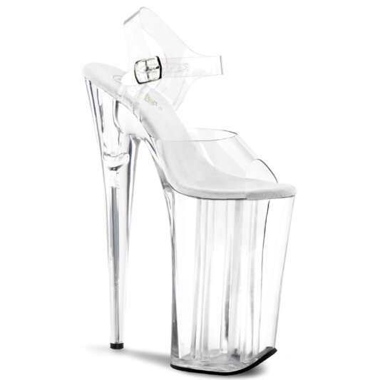Pleaser Sandales BEYOND-008 Transparent Argent EU-36/US-6