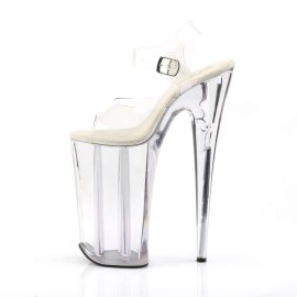 Pleaser Sandales BEYOND-008 Transparent Argent EU-36/US-6