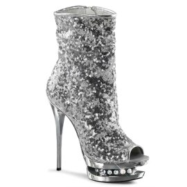 Pleaser Bottines BLONDIE-R-1008 Argent Multi Strass...