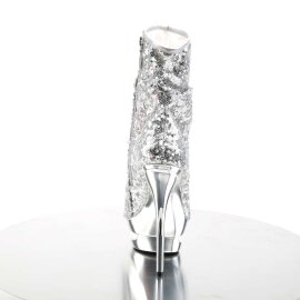 Pleaser Bottines BLONDIE-R-1008 Argent Multi Strass Chrome EU-35/US-5