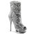 Pleaser Bottines BLONDIE-R-1008 Argent Multi Strass Chrome EU-35/US-5