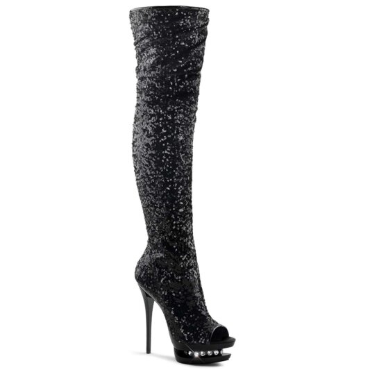 Pleaser Bottes cuissardes BLONDIE-R-3011 Noir EU-35/US-5