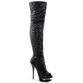 Pleaser Bottes cuissardes BLONDIE-R-3011 Noir EU-35/US-5