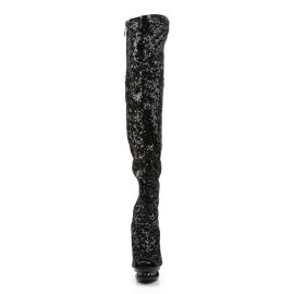 Pleaser Bottes cuissardes BLONDIE-R-3011 Noir EU-35/US-5