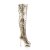 Pleaser Bottes cuissardes BLONDIE-R-3011 Or Multi Paillettes Chrome EU-35/US-5