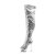 Pleaser Bottes cuissardes BLONDIE-R-3011 Argent Multi Strass Chrome EU-39/US-9