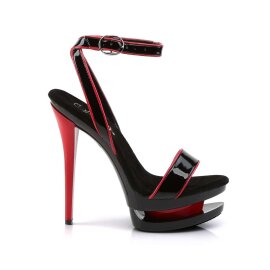 Pleaser Sandales BLONDIE-631-2 Noir Rouge EU-36/US-6