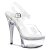 Pleaser Sandales CAPTIVA-608 Transparent Argent EU-35/US-5