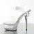 Pleaser Sandales CAPTIVA-608 Transparent Argent EU-35/US-5