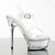 Pleaser Sandales CAPTIVA-608 Transparent Argent EU-35/US-5