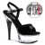 Pleaser Sandales CAPTIVA-609 Noir Transparent EU-35/US-5