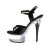 Pleaser Sandales CAPTIVA-609 Noir Transparent EU-35/US-5