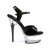 Pleaser Sandales CAPTIVA-609 Noir Transparent EU-35/US-5