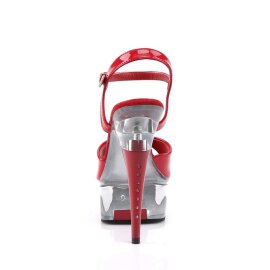 Pleaser Sandales CAPTIVA-609 Transparent Rouge EU-36/US-6