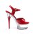 Pleaser Sandales CAPTIVA-609 Transparent Rouge EU-36/US-6