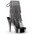 Pleaser Bottines DELIGHT-1017RSF Transparent Argent Noir Chrome EU-35/US-5