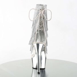 Pleaser Bottines DELIGHT-1017RSF Transparent Argent Chrome EU-41/US-11