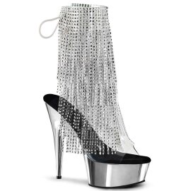 Pleaser Bottines DELIGHT-1017RSF Transparent Argent...