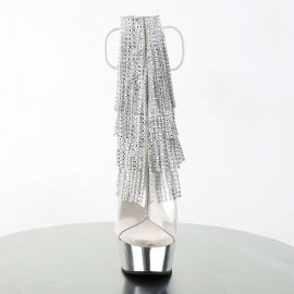 Pleaser Bottines DELIGHT-1017RSF Transparent Argent...