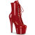Pleaser ADORE-1020GP Bottines à plateforme Revêtement laqué Paillettes Rouge