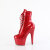 Pleaser ADORE-1020GP Bottines à plateforme Revêtement laqué Paillettes Rouge