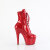 Pleaser ADORE-1020GP Bottines à plateforme Revêtement laqué Paillettes Rouge
