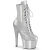 Pleaser ADORE-1020GP Bottines à plateforme Revêtement laqué Paillettes Argent