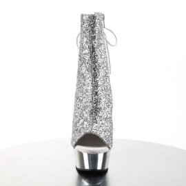 Pleaser Bottines DELIGHT-1018G Argent Paillettes Chrome...