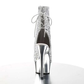 Pleaser Bottines DELIGHT-1018G Argent Paillettes Chrome EU-35/US-5