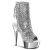 Pleaser Bottines DELIGHT-1018G Argent Paillettes Chrome EU-35/US-5