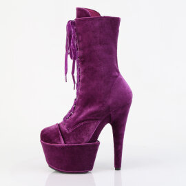 Pleaser ADORE-1045VEL Bottines à plateforme Velours Lilas