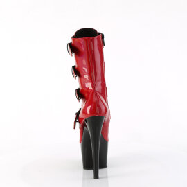 Pleaser ADORE-1046TT Bottines à plateforme Revêtement laqué Holo Rouge