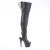 Pleaser ADORE-3017 Cuissardes à plateforme Imprimé serpent Noir