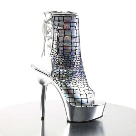 Pleaser Bottines DELIGHT-1018HG Argent Hologramme Chrome EU-35/US-5