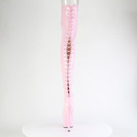 Pleaser ADORE-3850 Cuissardes à plateforme Revêtement laqué Paillettes Rose