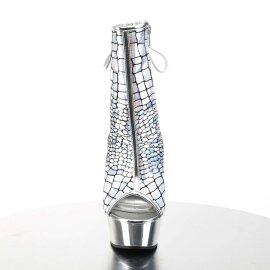 Pleaser Bottines DELIGHT-1018HG Argent Hologramme Chrome EU-36/US-6