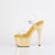 Pleaser ADORE-708LQ Sandales à plateforme Transparent Holo Or