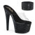 Pleaser BEJEWELED-712RS Mules à plateforme Transparent Strass Noir