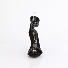 Fabulicious CUPID-440 Sandales Similicuir Strass Noir