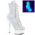 Pleaser DELIGHT-1020LG Bottines à plateforme Paillettes Néon Blanc